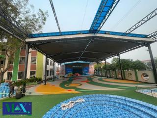 Thi công sân chơi hạt EPDM tại trường mầm non Liên Hà - Đông anh - Hà Nội