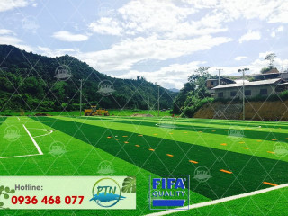 Thi công sân bóng cỏ nhân tạo tại Xã Kỳ Thượng, Tp Hạ Long, Tỉnh Quảng Ninh