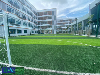 Thi công sân bóng cỏ nhân tạo Trường tiểu học liên cấp Eduwin - Bắc Ninh