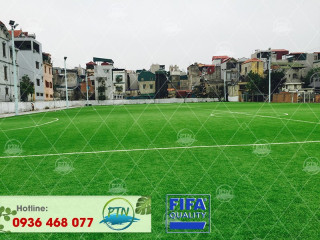 Thi công sân bóng cỏ nhân tạo huyện Văn Lâm, Hưng Yên